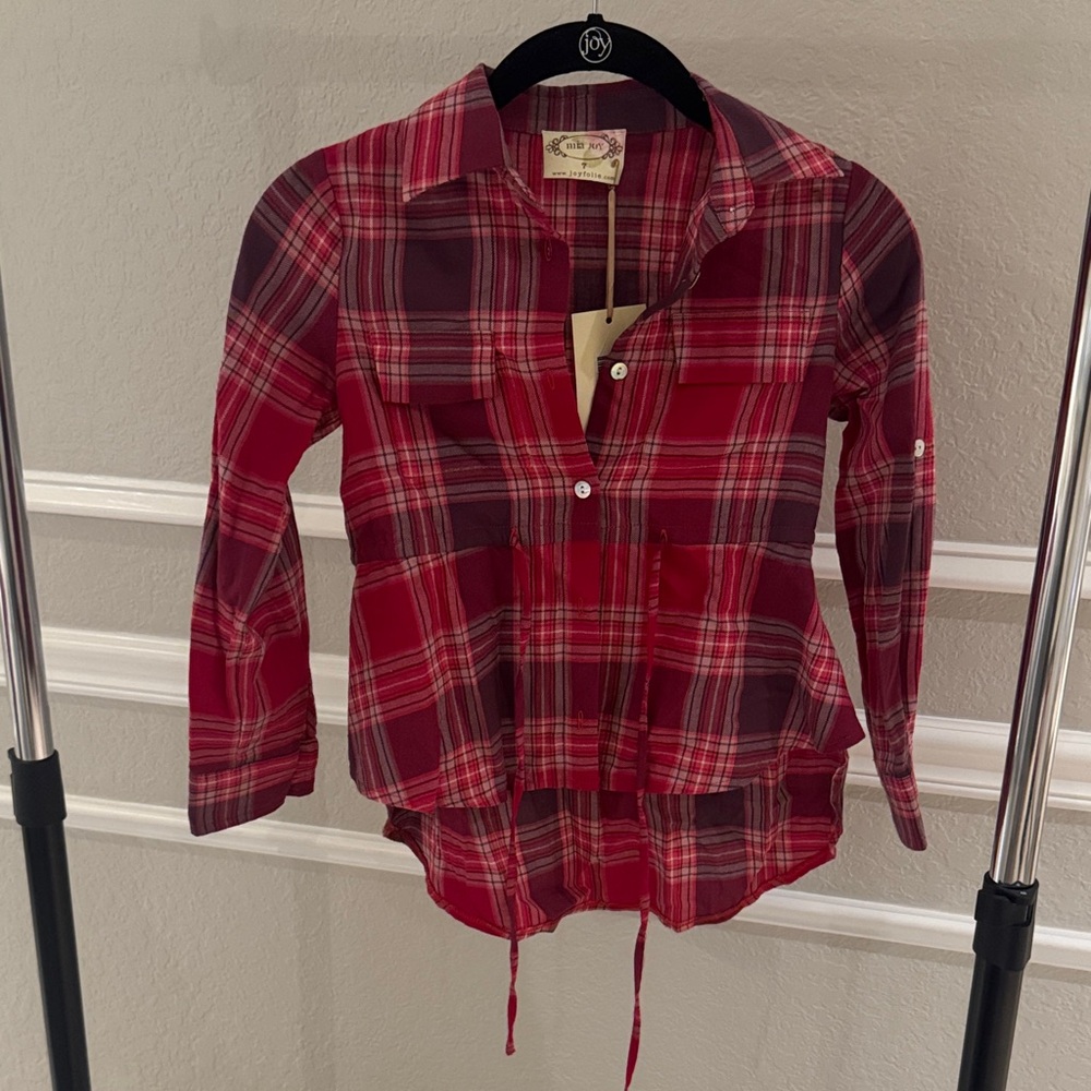 Plaid Button Down Shirt for Kids